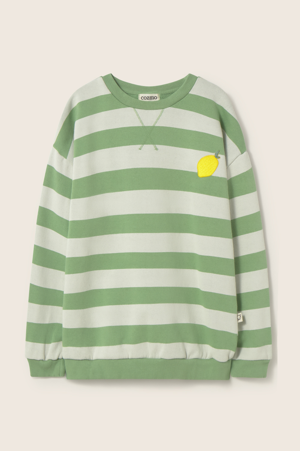DANK330s6_green-striped cotton fleece_2