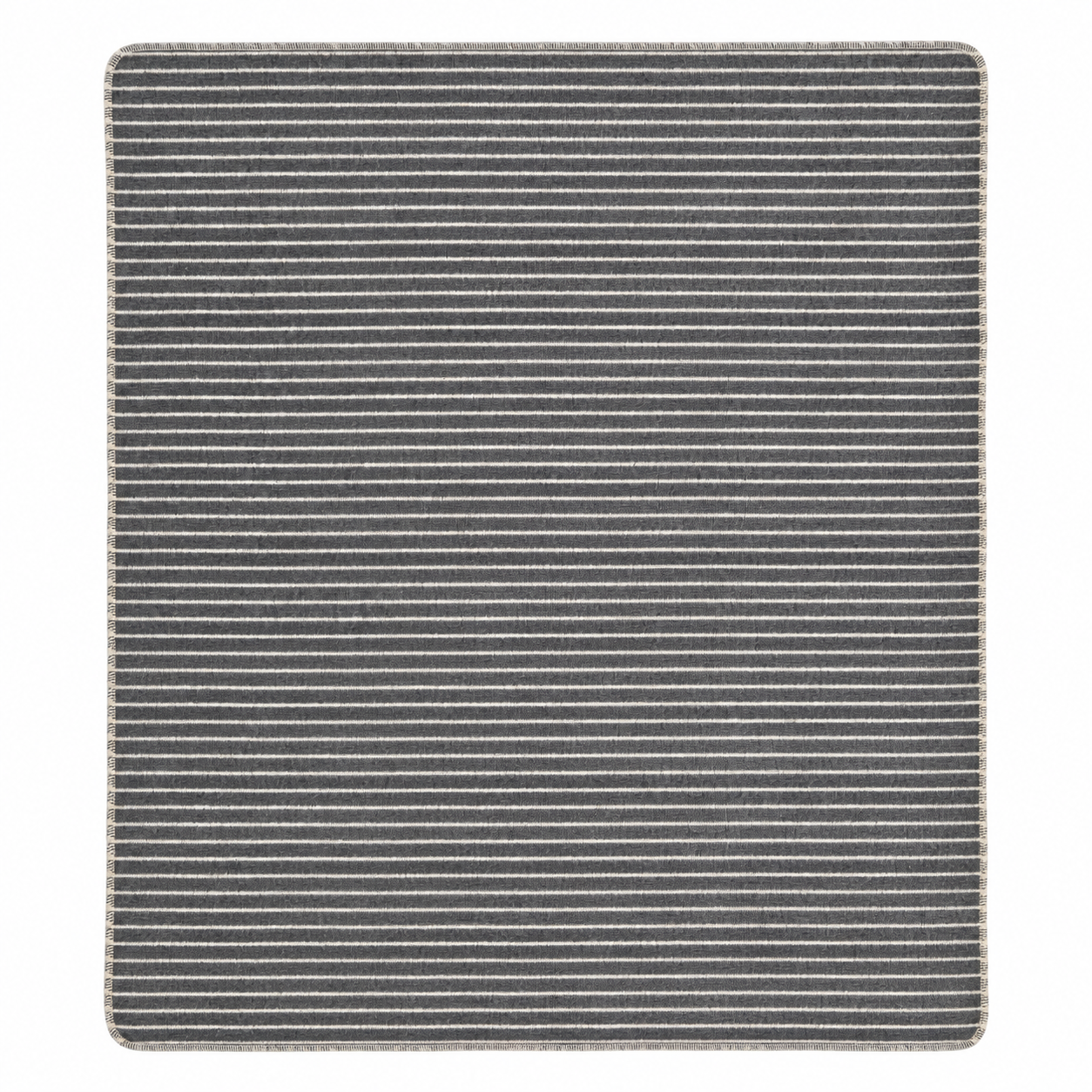 Coperta KTL24BIS Zhoe & Tobiah grigio e panna, fronte a righe