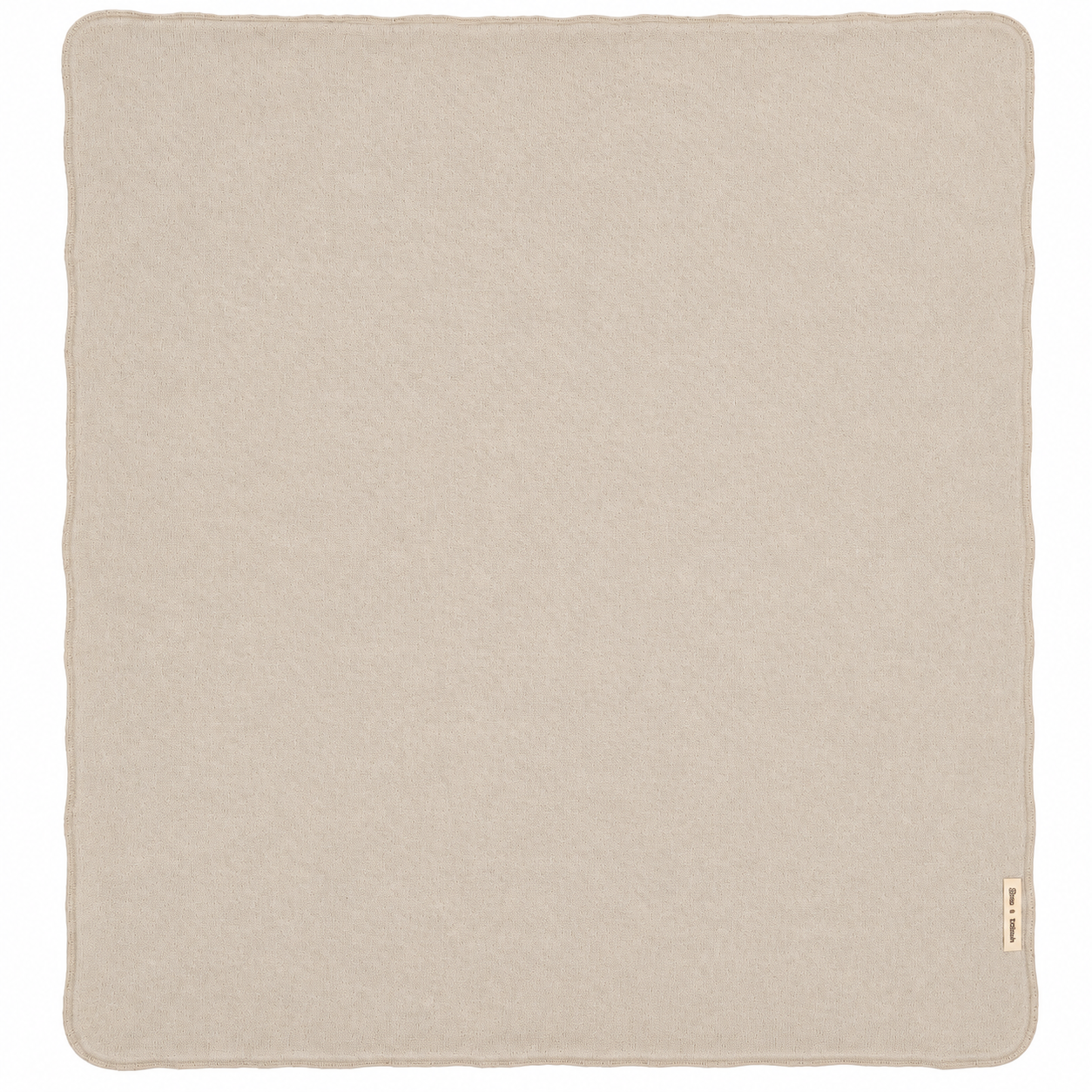 Coperta in maglia a righe con lato panna – Zhoe & Tobiah